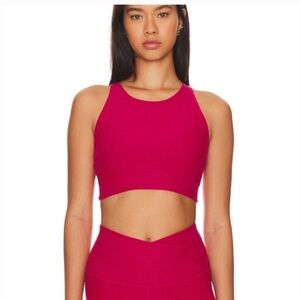 Beyond Yoga Spacedye Pink Raspberry Crop Sports Bra Small
